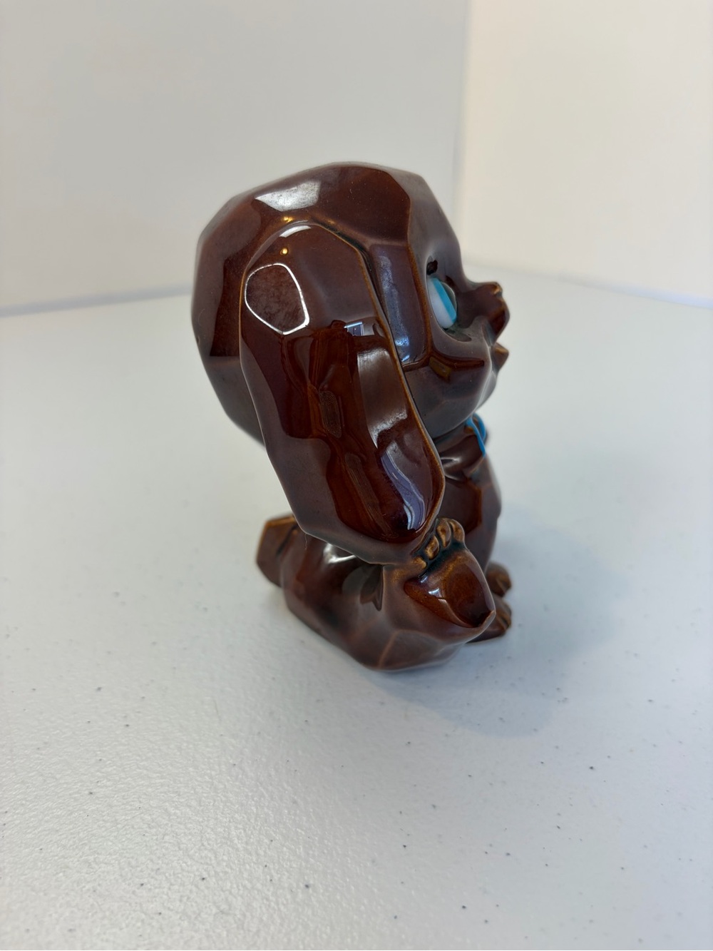 Vintage Puppy Dog Ceramic Piggy Coin Bank Figurine Retro 70s Home Decor kitsch - Picture 3 of 9